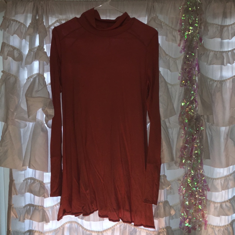 Burnt orange long sleeve Free People tunic